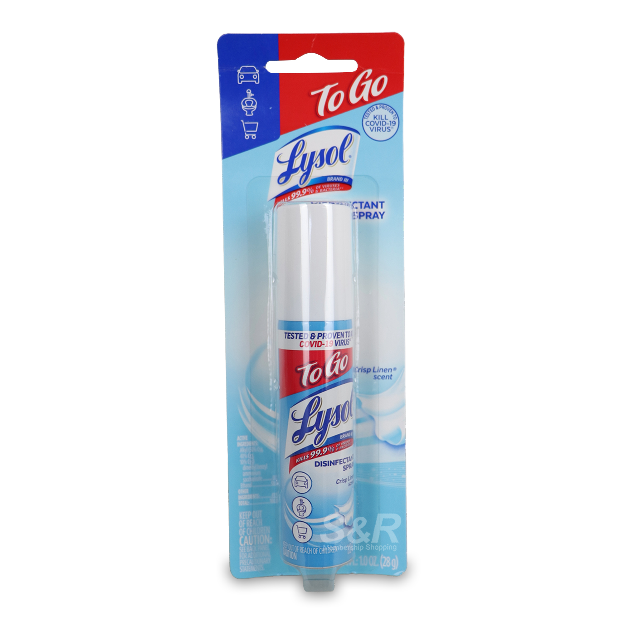 Lysol To Go Disinfectant Spray 28g Lysol To Go Disinfectant Spray 28g